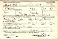 Ambrose Gordon&#039;s WWII Draft Card