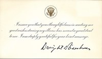 Letter from D.D.  Eisenhower to Culture Club